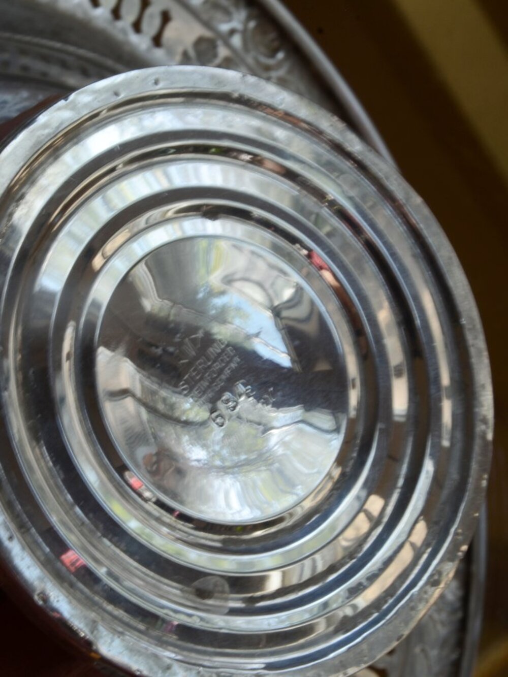 Vintage Royal Rose Sterling Silver Candy Bowl Floral Rim Bonbon Dish 200 Grams - Picture 8 of 13